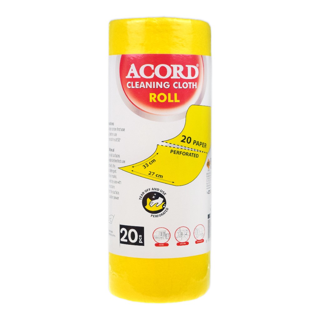 ACORD Perforeli Temizlik Bezi 33x27 cm 20 Yaprak Rulo kod: 415